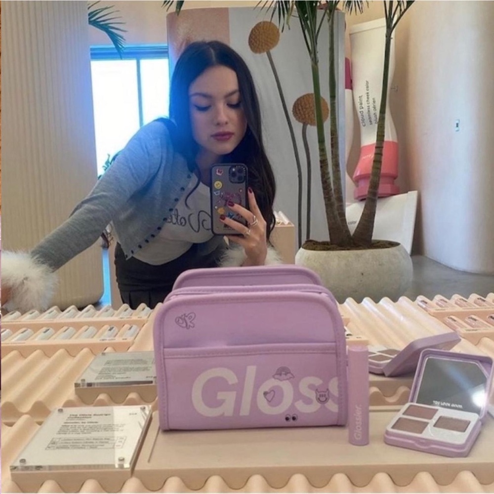 RARE Glossier x Olivia Rodrigo mini beauty bag